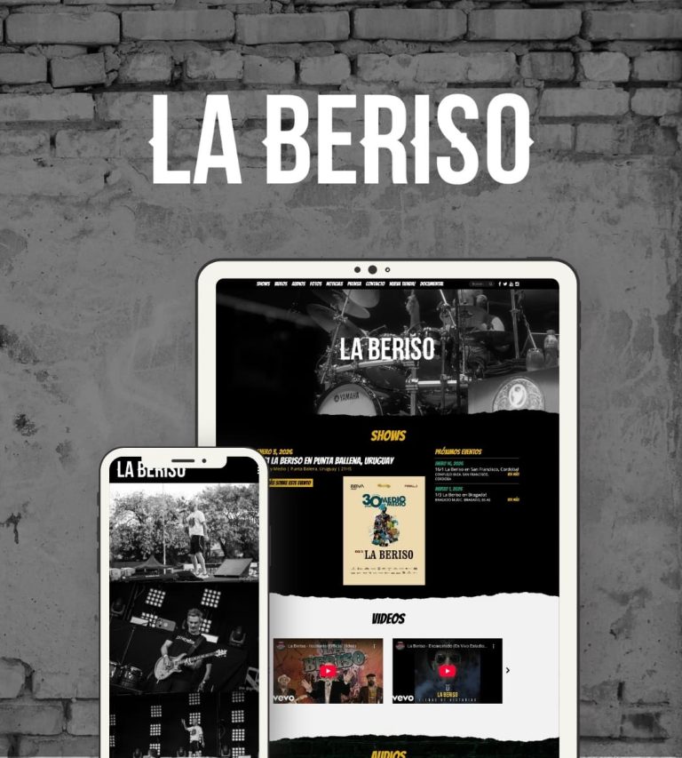 La Beriso Sitio Web Oficial Mockup