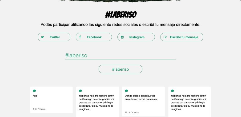 Recorte 10 del sitio web de La Beriso