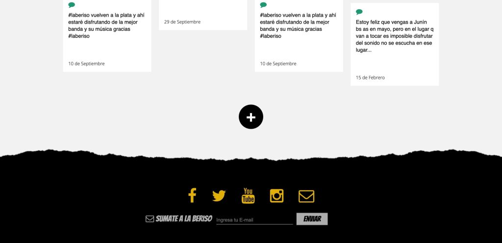 Recorte 12 del sitio web de La Beriso