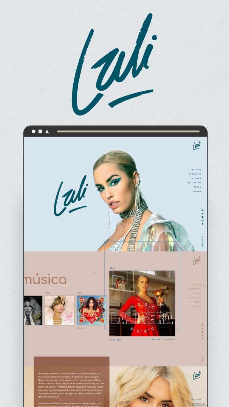 Lali Sitio Web Mockup