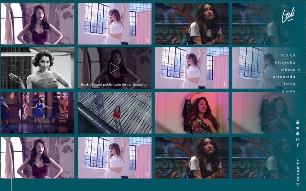 Lali Fragmento de Sitio Web para mockup Yampop